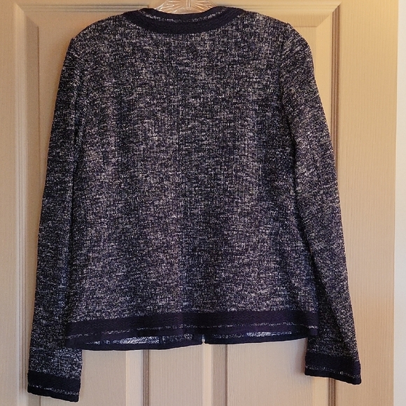 Talbots Navy Tweed Jacket, - Picture 4 of 5